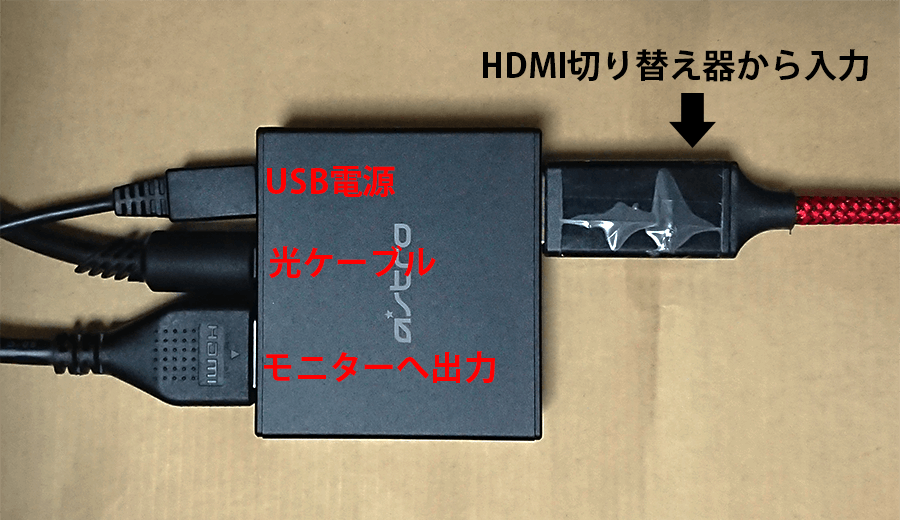 HDMIアダプターの接続