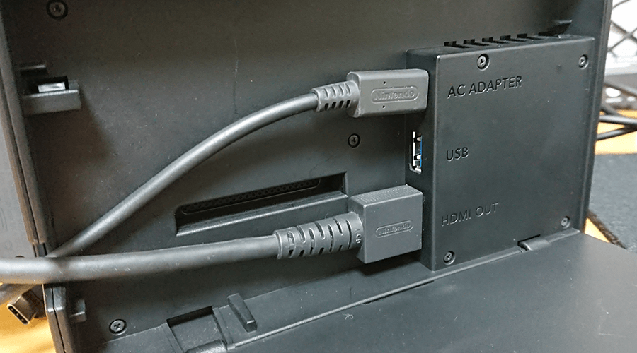 Switchのドッグに電源とHDMIを接続