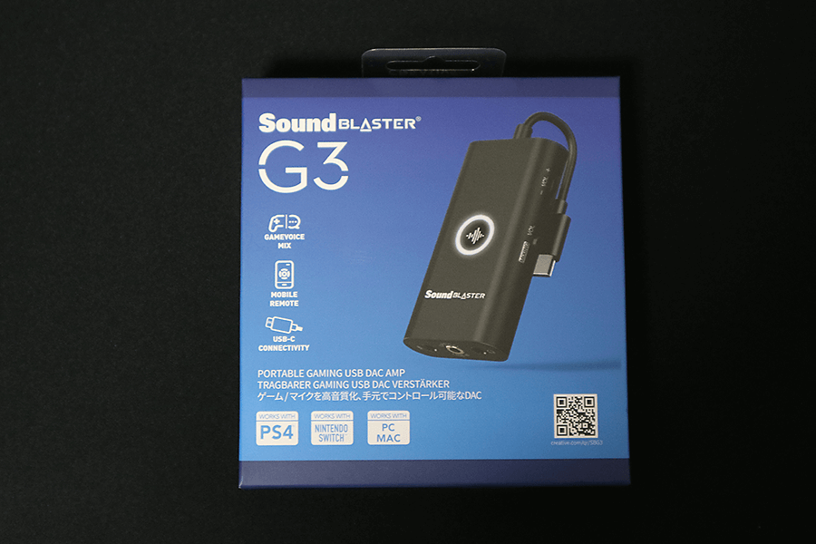 Sound Blaster G3のパッケージ