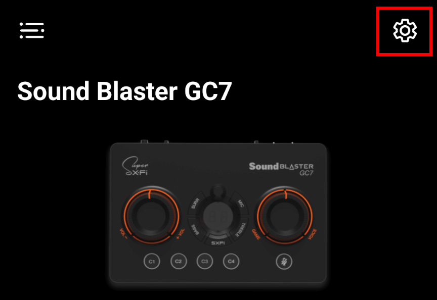 Sound Blaster GC7のデバイスセッティング