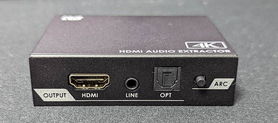 HDMIオーディオ分離器（RS-HD2HDA2-4K）出力側