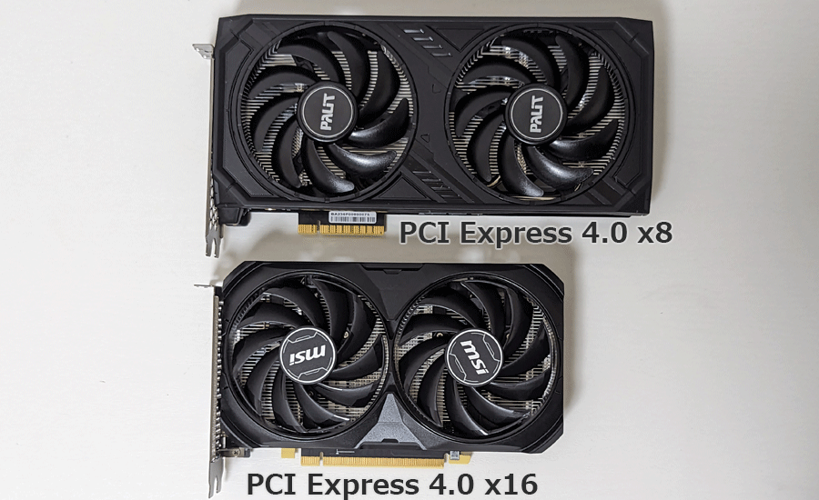 PCI Express 4.0 x16とx8の違い