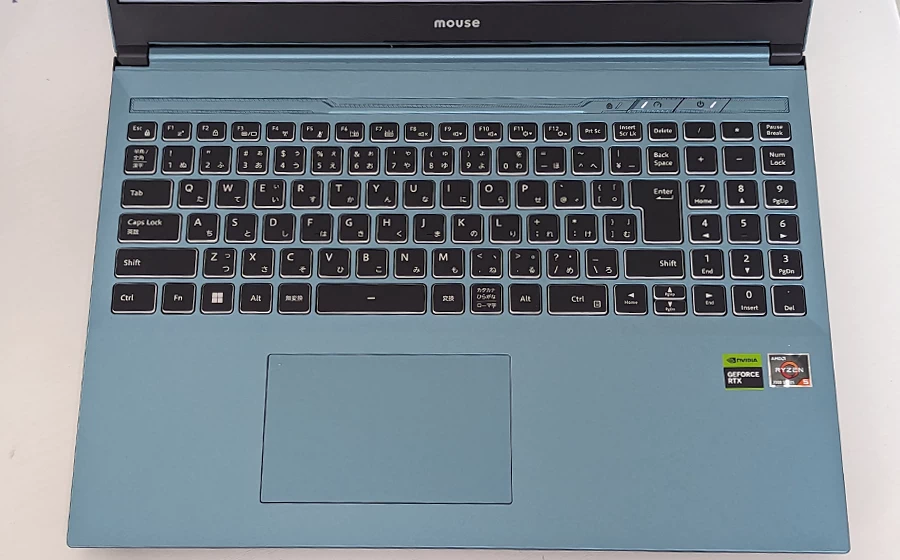 NEXTGEAR ゲーミングノートPCのキーボード